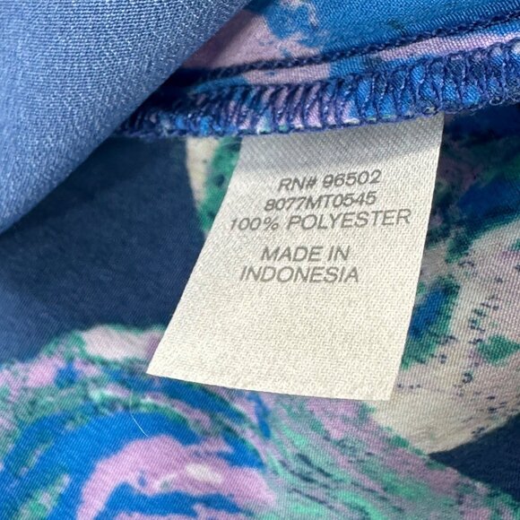 Charming Charlie Women's Size Small Blouse Sleeveless Blue Purple White Preowned - Picture 4 of 11